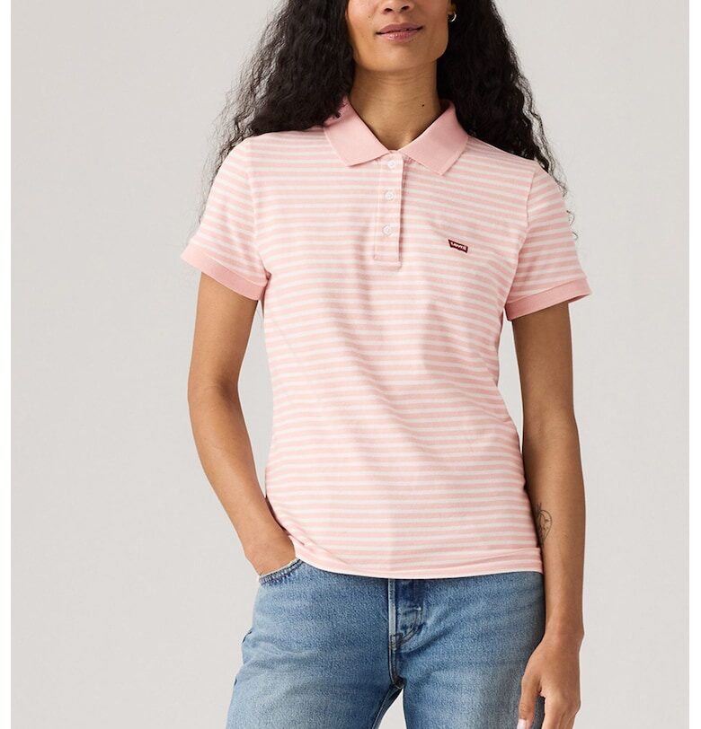 Слим тениска от пике с яка Levis