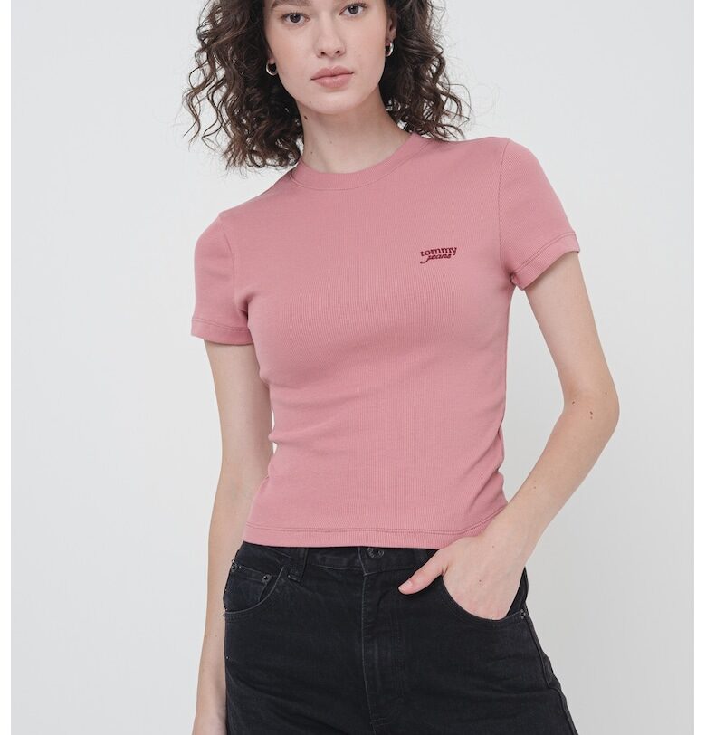Слим тениска с бродирано лого Tommy Jeans
