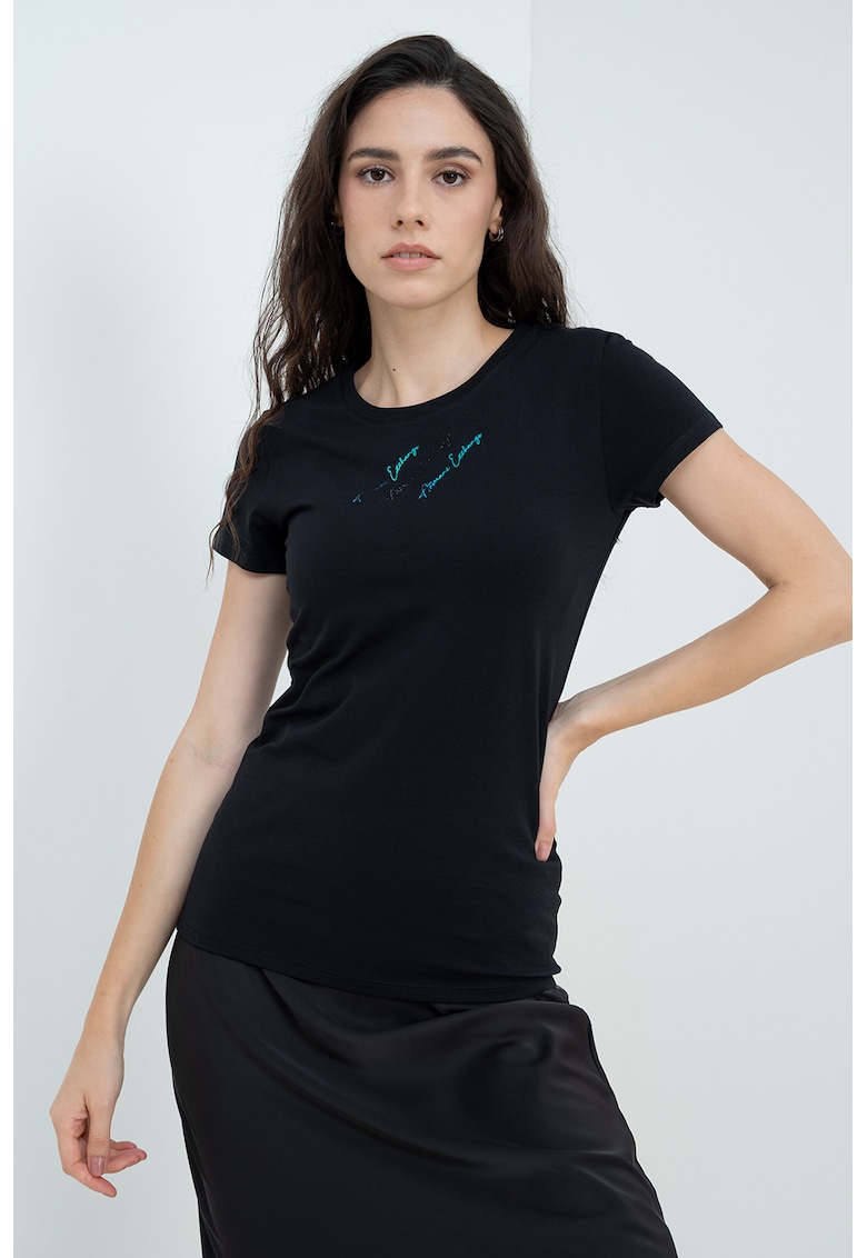 Слим тениска с лого ARMANI EXCHANGE