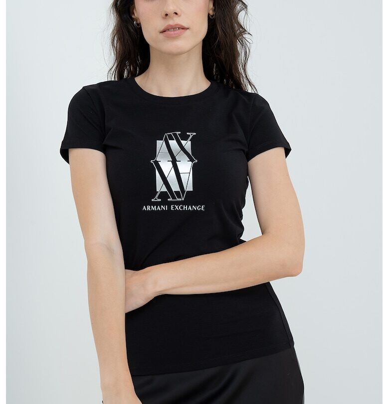 Слим тениска с лого ARMANI EXCHANGE