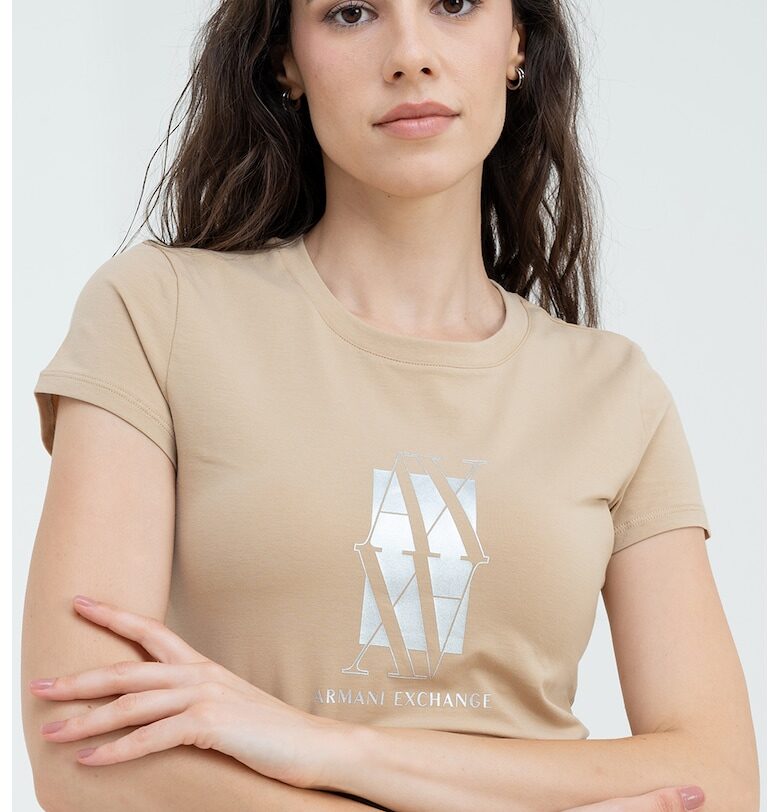 Слим тениска с лого ARMANI EXCHANGE
