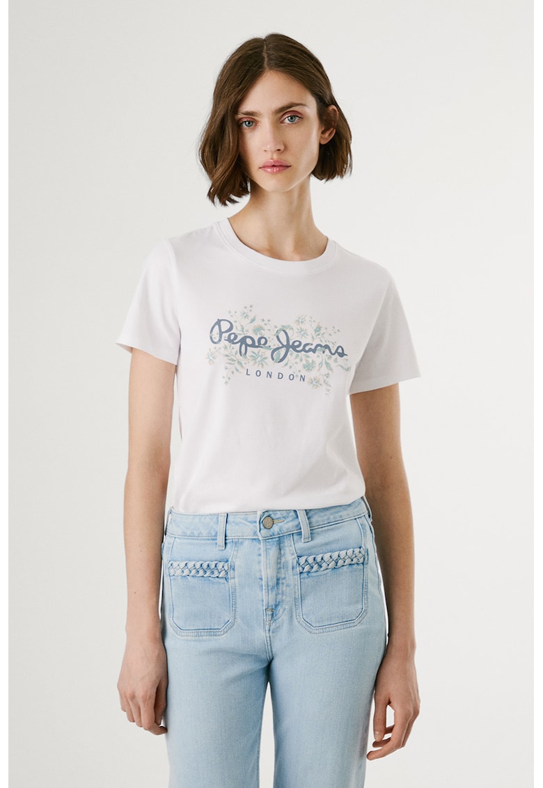 Слим тениска с лого Pepe Jeans London