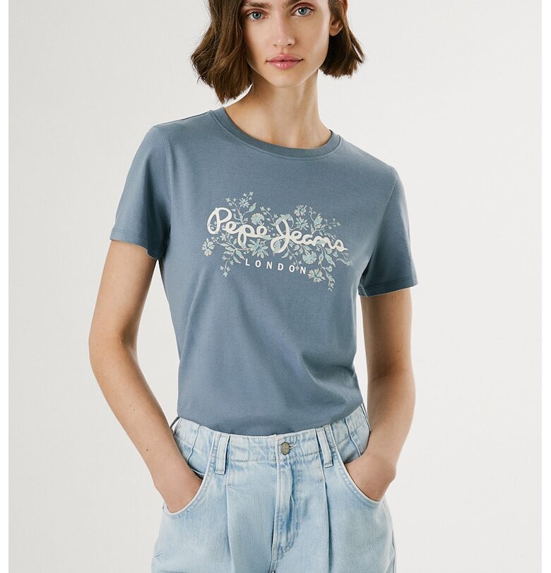 Слим тениска с лого Pepe Jeans London