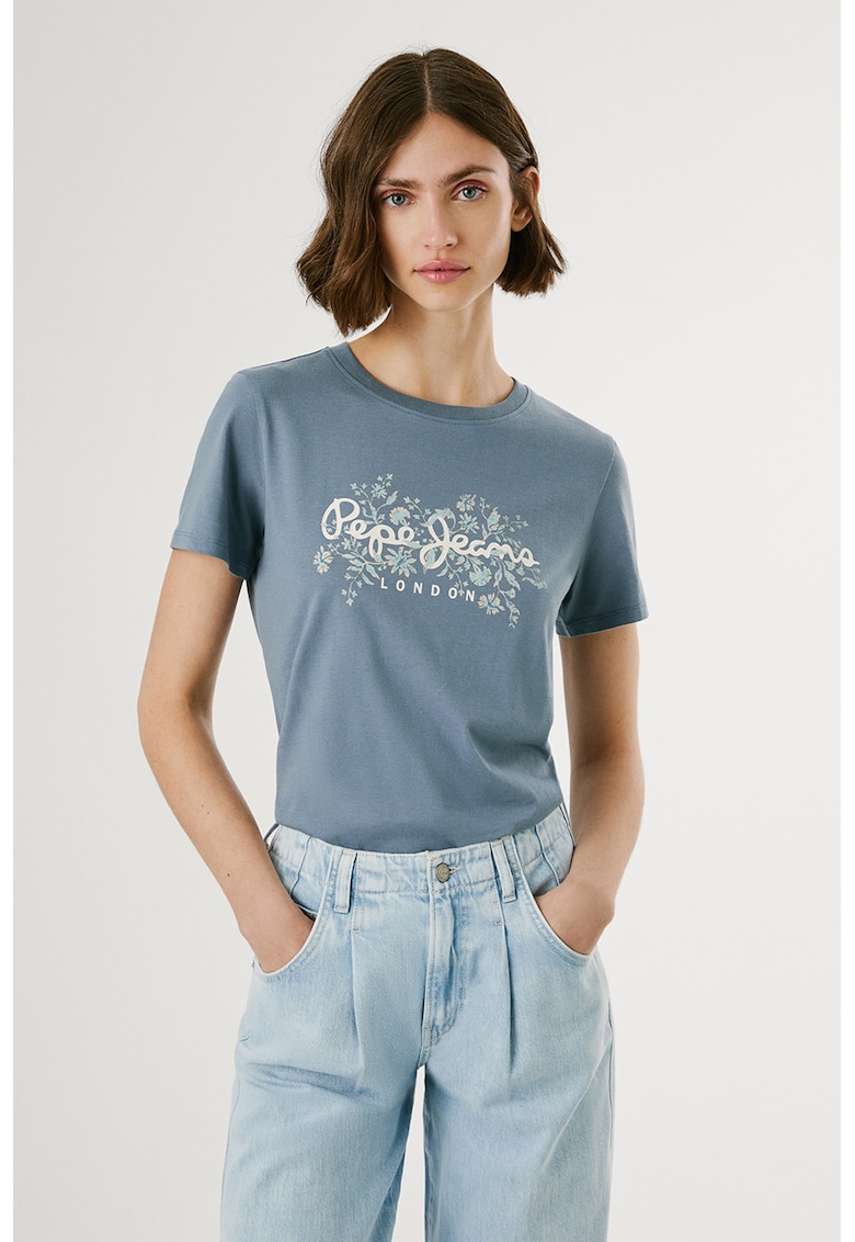 Слим тениска с лого Pepe Jeans London