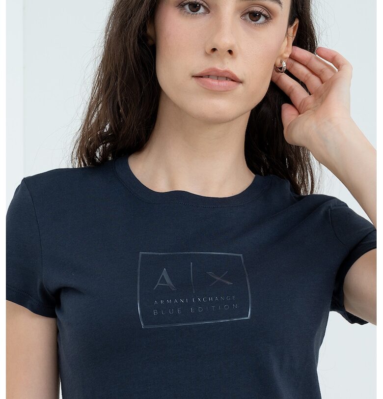 Слим тениска с овално деколте ARMANI EXCHANGE