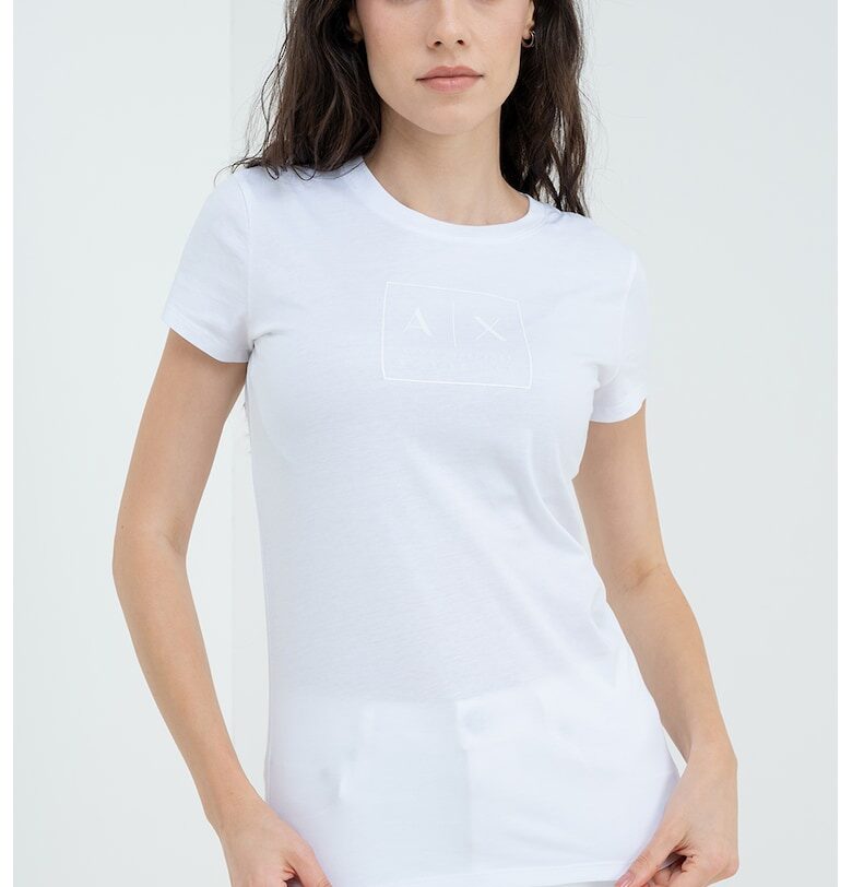 Слим тениска с овално деколте ARMANI EXCHANGE