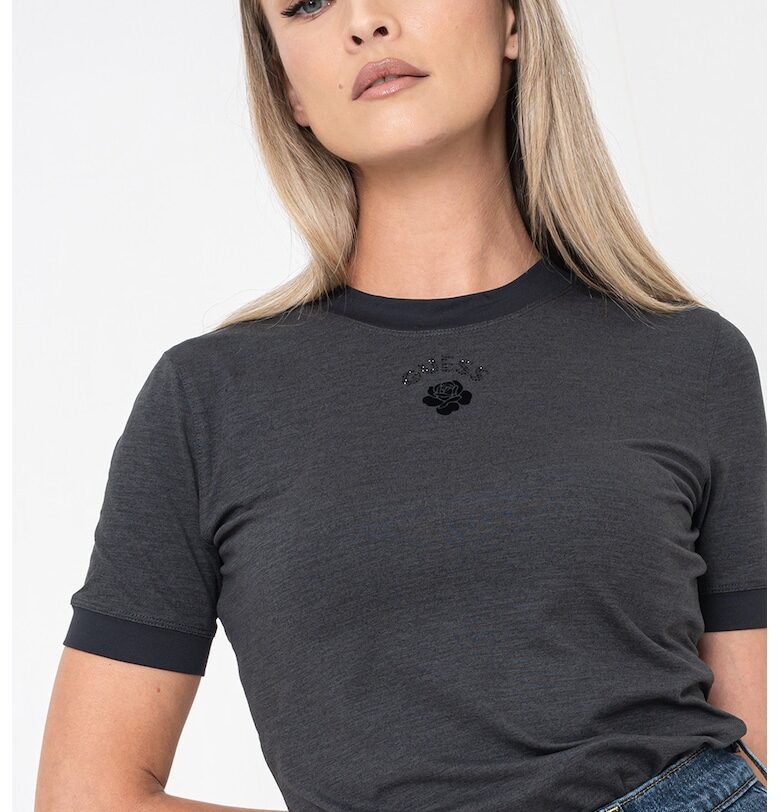 Слим тениска с овално деколте GUESS