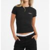 Слим тениска с овално деколте GUESS JEANS