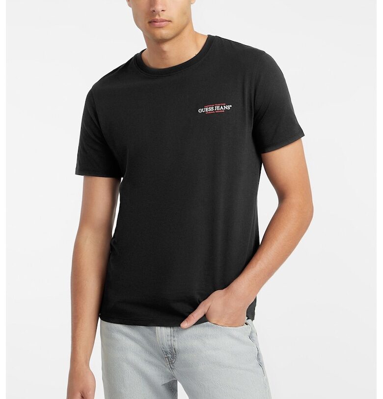 Слим тениска с овално деколте GUESS JEANS
