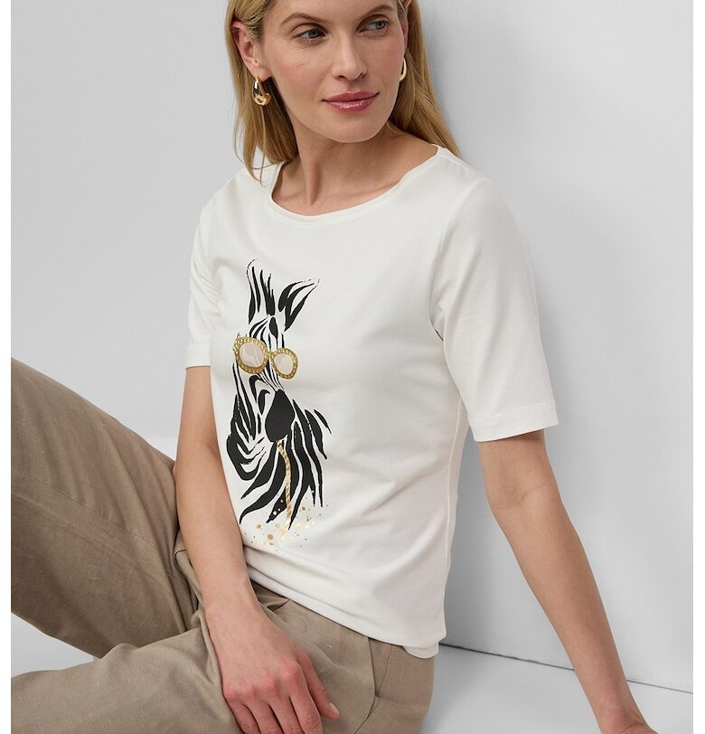 Слим тениска с овално деколте sOliver