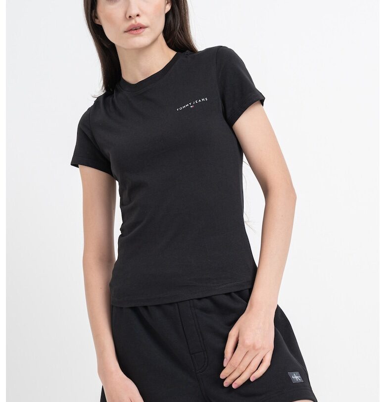 Слим тениска с памук Tommy Jeans