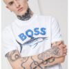 Слим тениска с принт BOSS