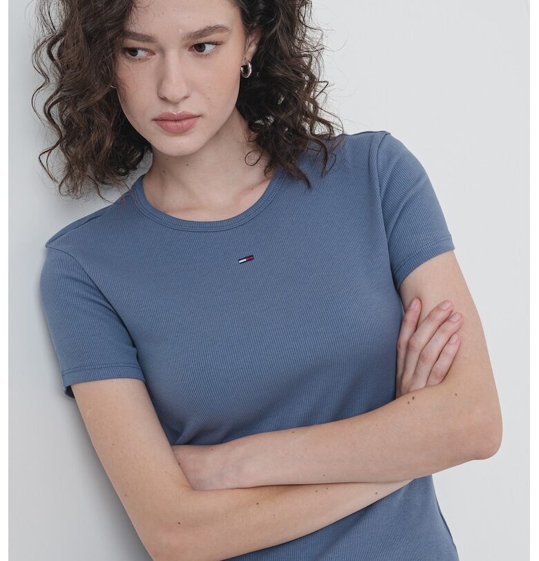 Слим тениска с рипс Tommy Jeans