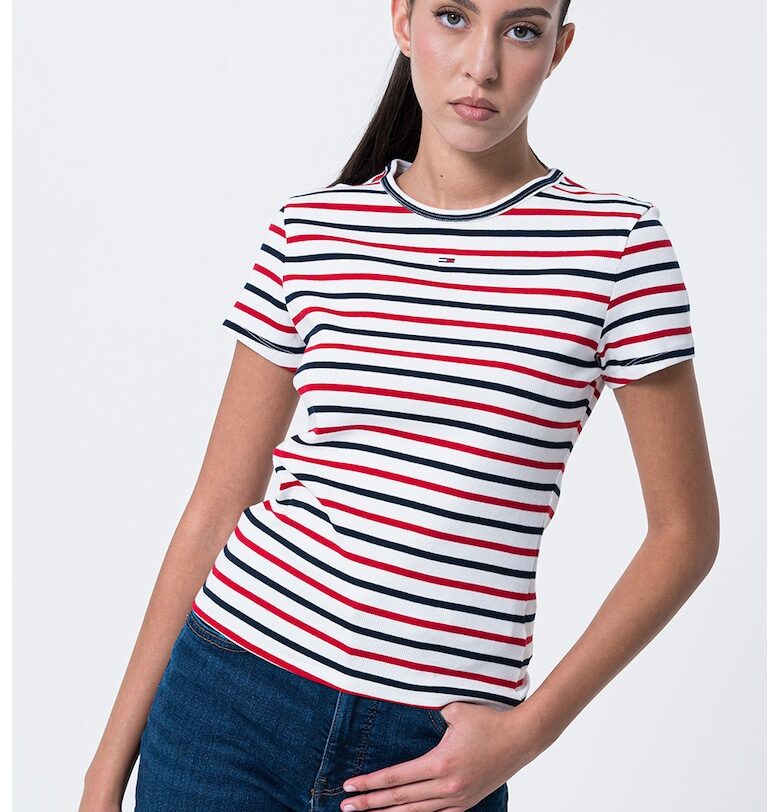 Слим тениска с рипс Tommy Jeans