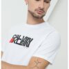 Слим тениска с шарка CALVIN KLEIN JEANS