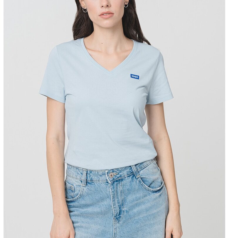 Слим тениска с шпиц HUGO