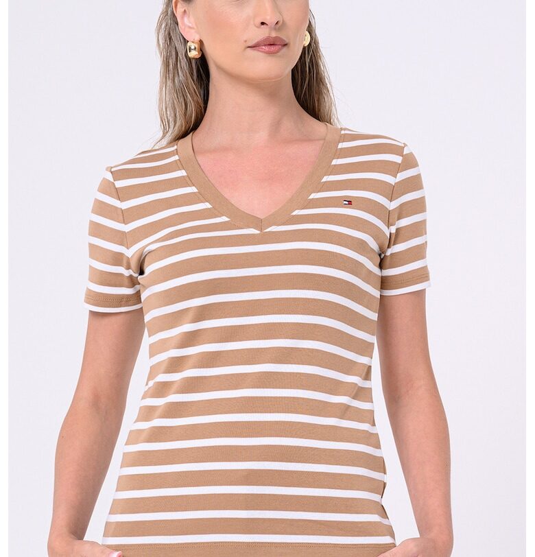 Слим тениска с шпиц Tommy Hilfiger