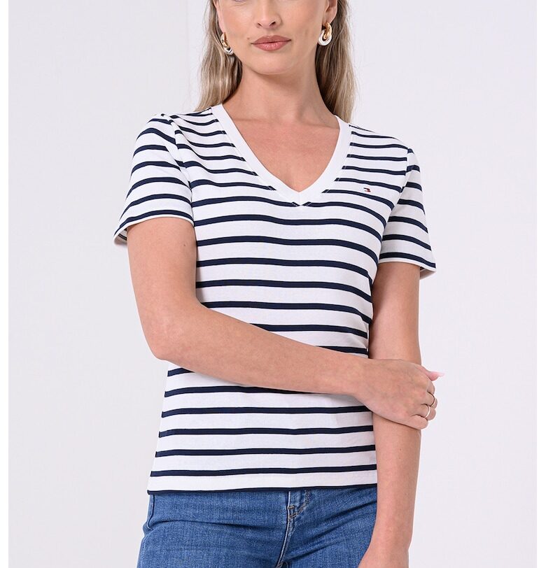 Слим тениска с шпиц Tommy Hilfiger