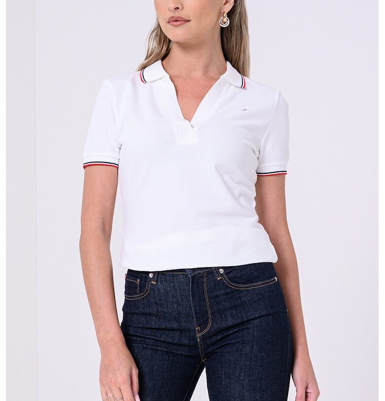 Слим тениска с шпиц Tommy Hilfiger