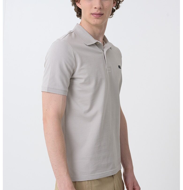 Слим тениска с яка CALVIN KLEIN