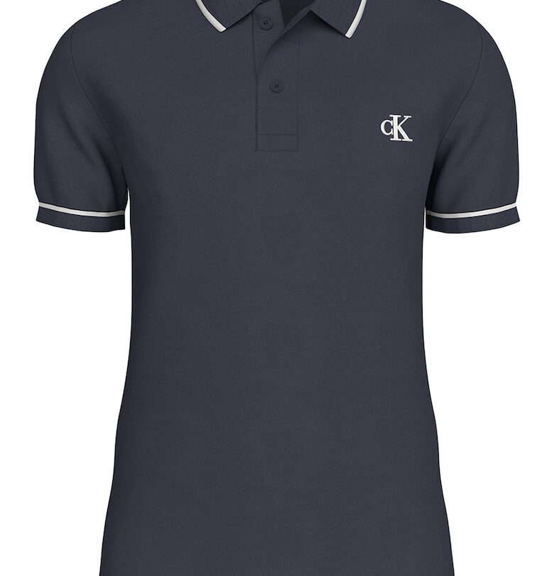 Слим тениска с яка CALVIN KLEIN JEANS