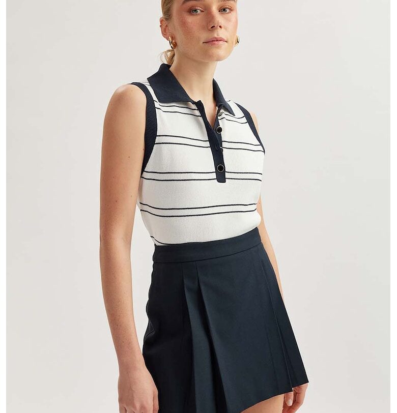 Слим тениска с яка KOTON