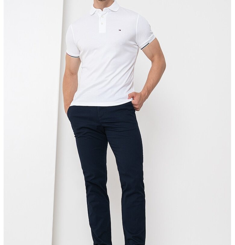 Слим тениска с яка Tommy Hilfiger