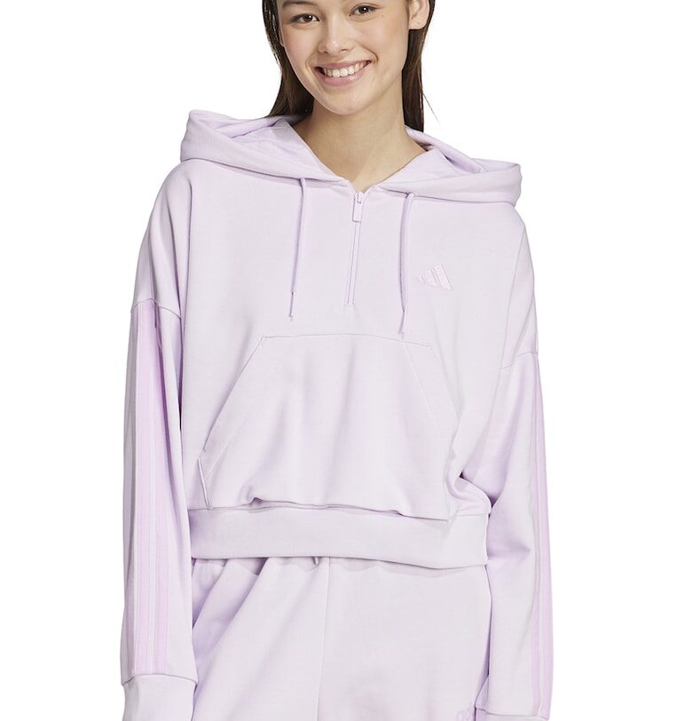 Слим худи с къс цип adidas Sportswear