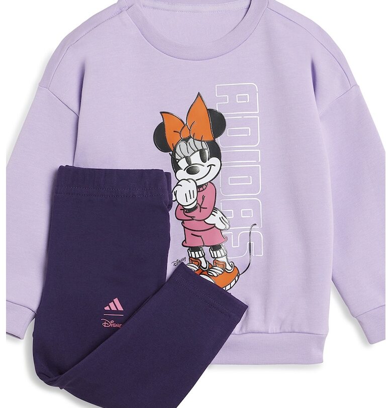 Спортен екип с паму с шарка на Minnie Mouse и лого adidas Sportswear