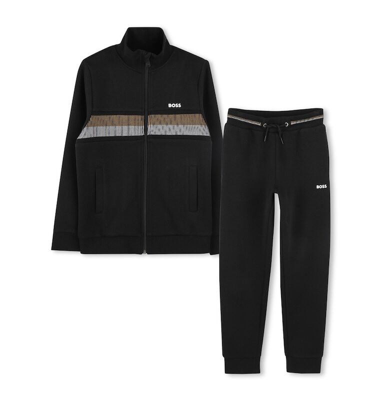 Спортен екип с памук с цип BOSS Kidswear