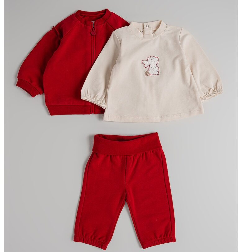 Спортен екип с цип и качулка и блуза - 3 части Mayoral