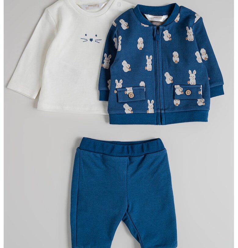 Спортен екип с шарка на заек и блуза - 3 части Mayoral