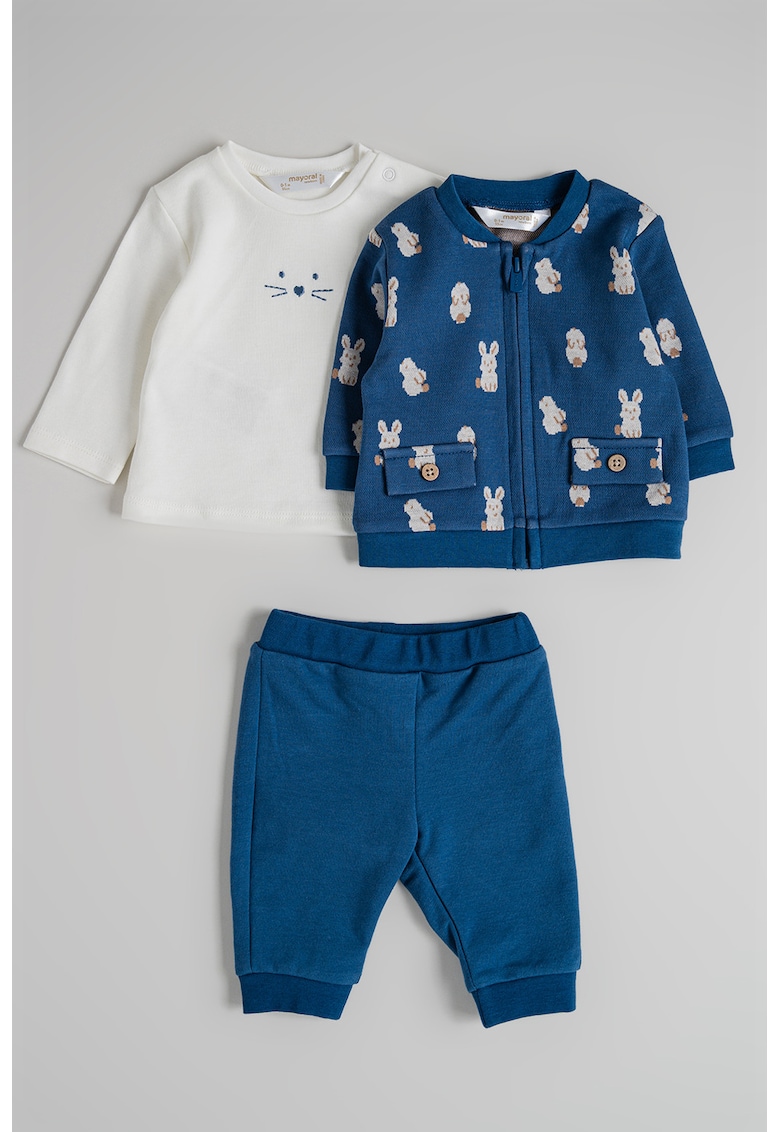 Спортен екип с шарка на заек и блуза - 3 части Mayoral