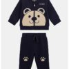 Спортен екип с шарка на плюшено мече и лого GUESS KIDS