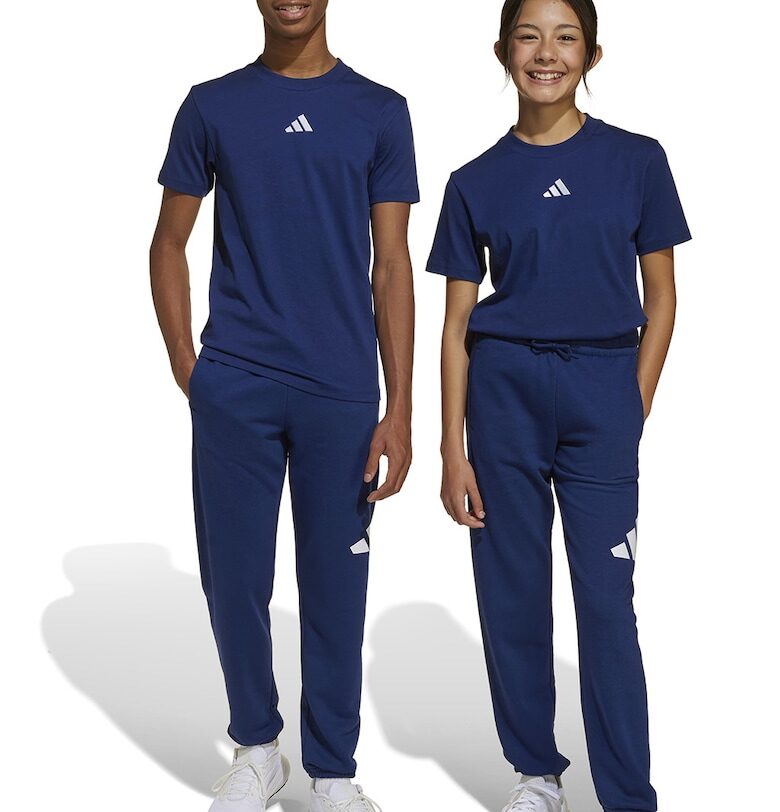 Спортен панталон с лого и връзка adidas Sportswear