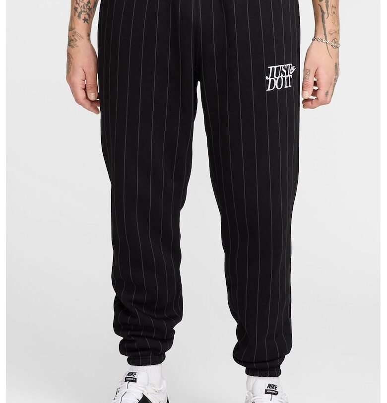 Спортен панталон със ситно райе и връзка Nike