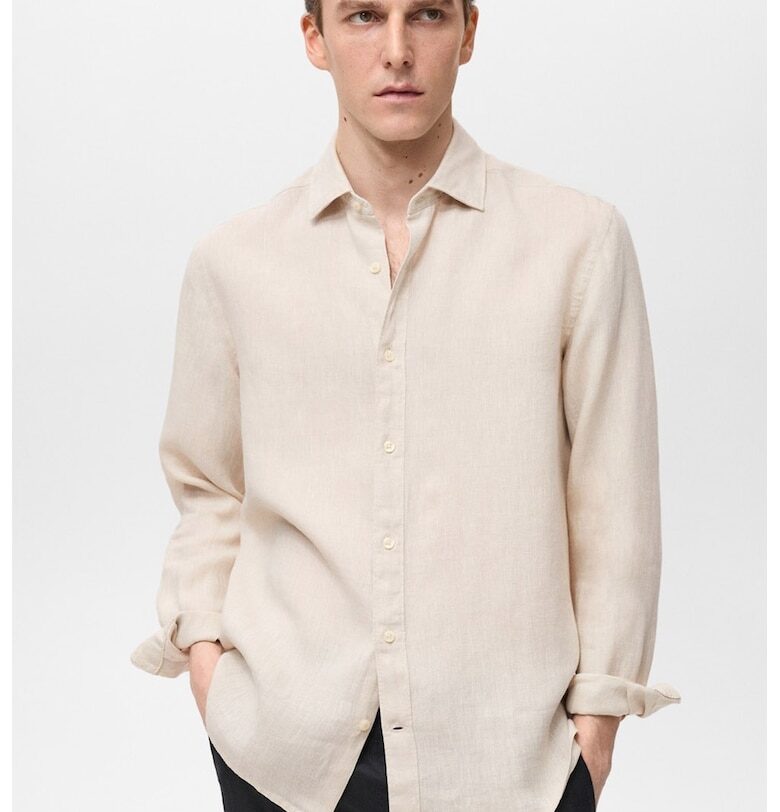 Стандартна ленена риза Mango