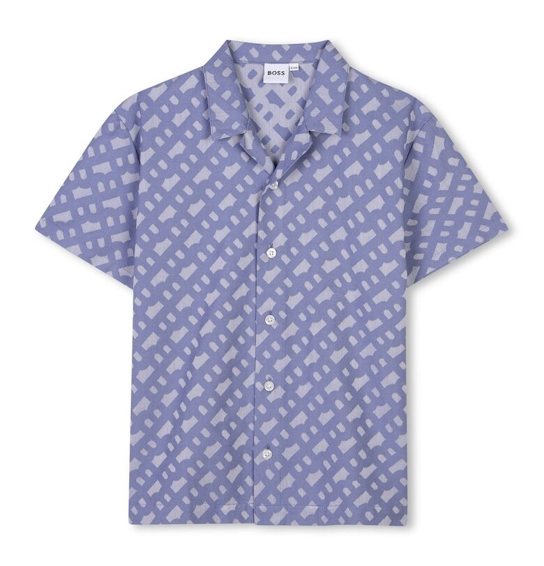 Стандартна памучна риза BOSS Kidswear