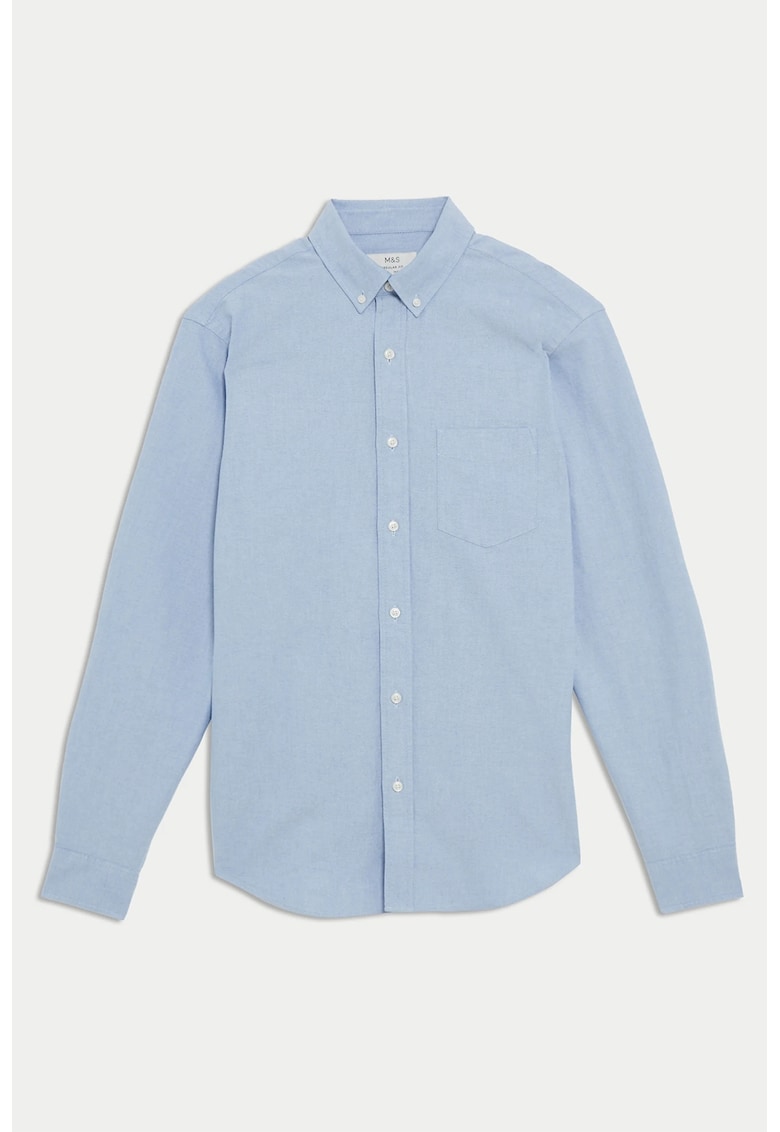 Стандартна памучна риза Marks  Spencer