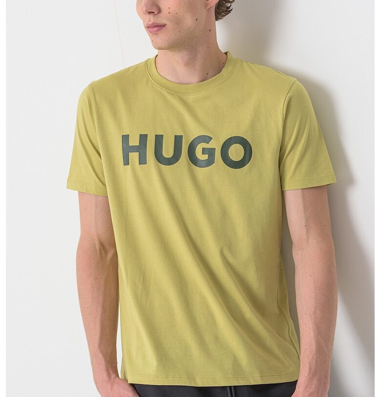 Стандартна тениска Dulivio с гумирано лого HUGO
