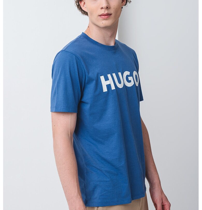 Стандартна тениска Dulivio с гумирано лого HUGO