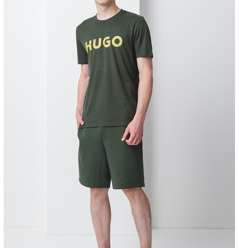 Стандартна тениска Dulivio с гумирано лого HUGO