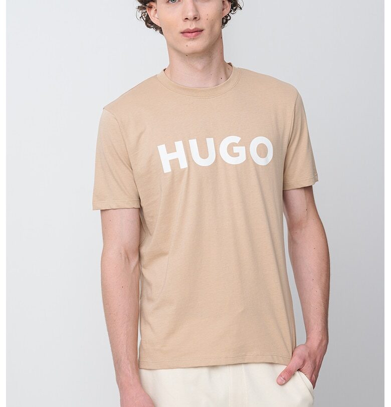 Стандартна тениска Dulivio с гумирано лого HUGO
