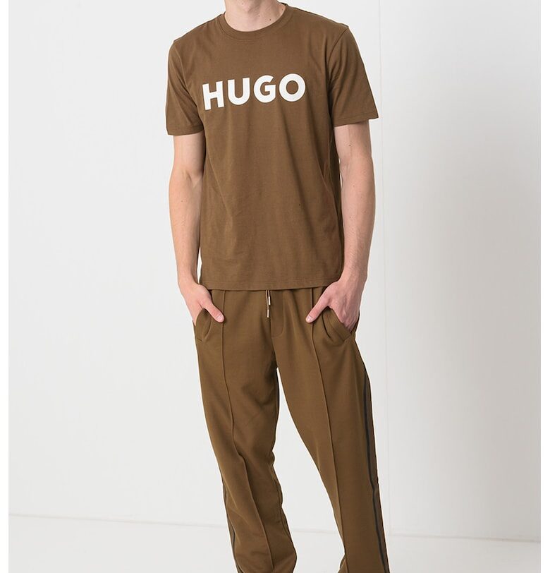 Стандартна тениска Dulivio с гумирано лого HUGO