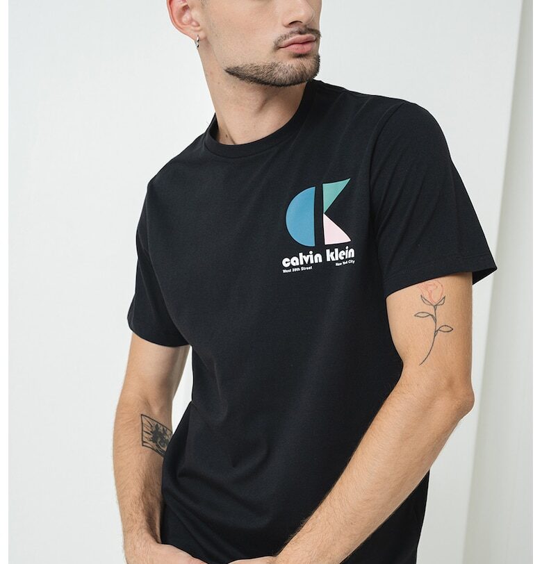 Стандартна тениска с лого на гърдите CALVIN KLEIN JEANS