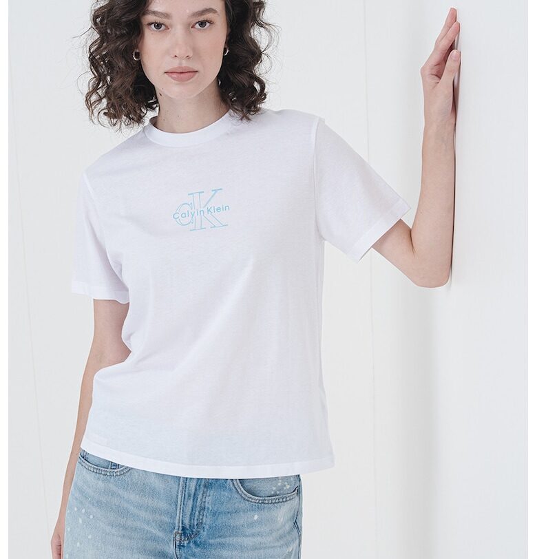 Стандартна тениска с овално деколте CALVIN KLEIN JEANS