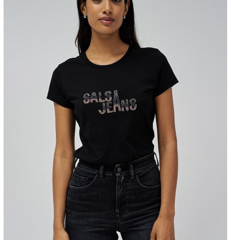 Стандартна тениска с пайети Salsa Jeans