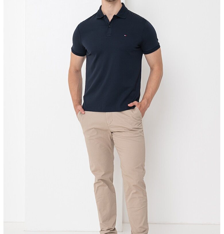 Стандартна тениска с яка и лого Tommy Hilfiger