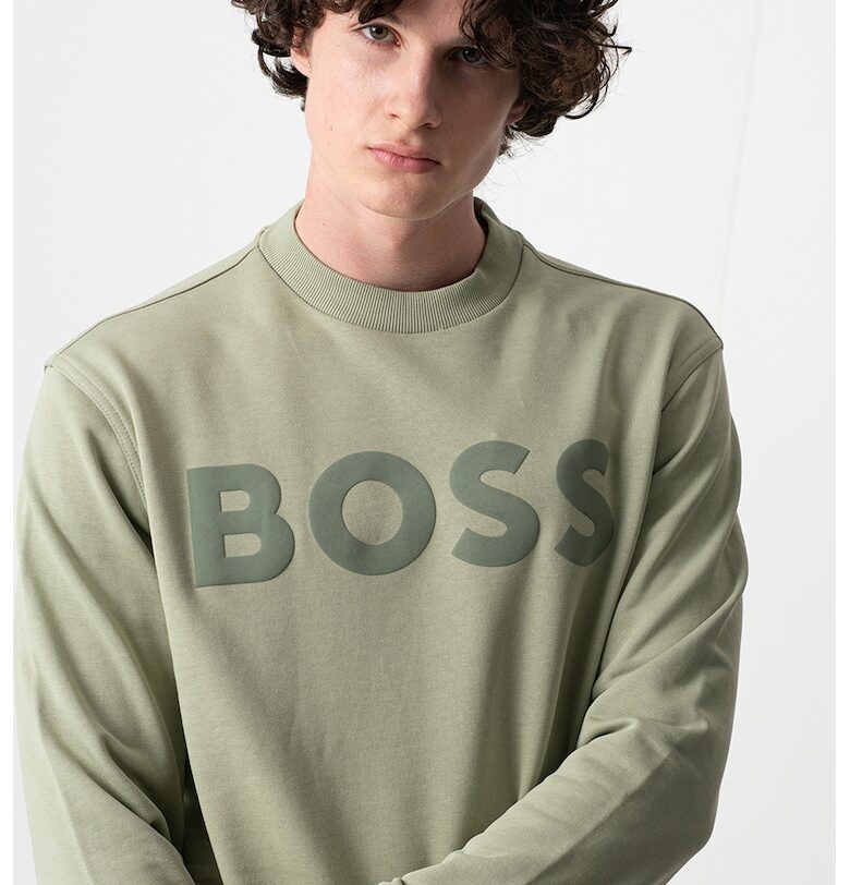 Свободен суитшърт Basic с гумирано лого BOSS