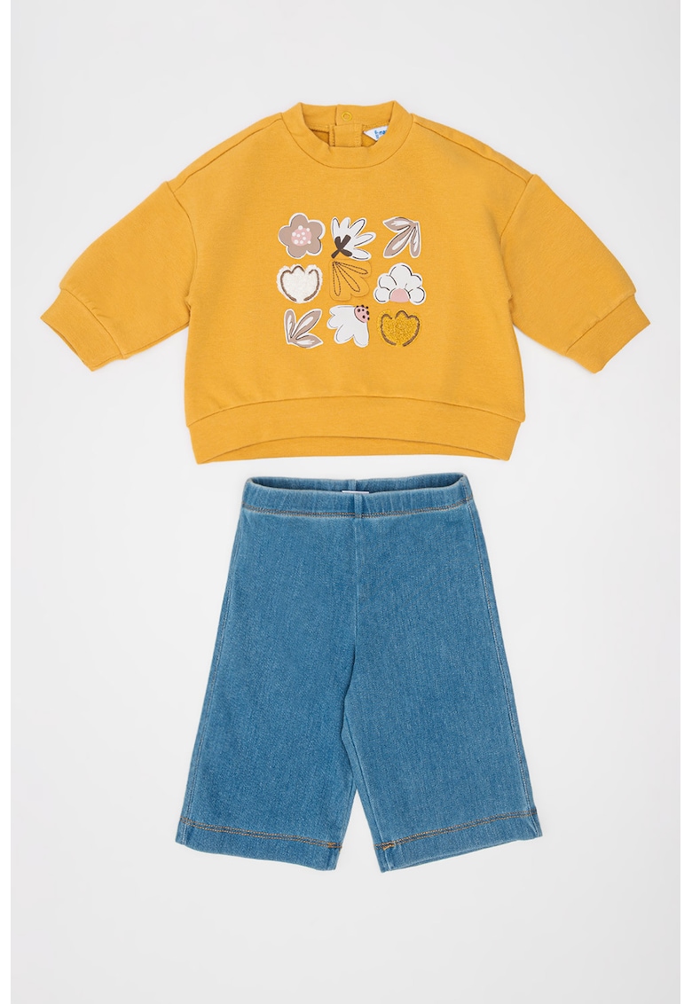 Суитшърт и дънки с широк крачол Mayoral